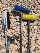 CAR WASH BRUSHES AND ICE SCRAPERS.