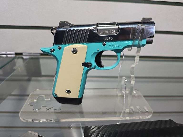 KIMBER MICRO BEL AIR SPECIAL EDITION. 380 ACP SEMI AUTO PISTOL. 2 MAGS. HOLSTER. S/N: T0039765.