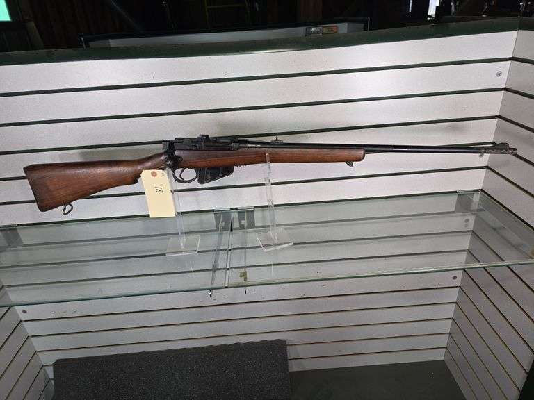 ENFIELD NO. 4 MK1. 303 BRITISH. SPORTERIZED. BOLT ACTION RIFLE. BLUING LOSS, LIGHT RUST. S/N: 16817