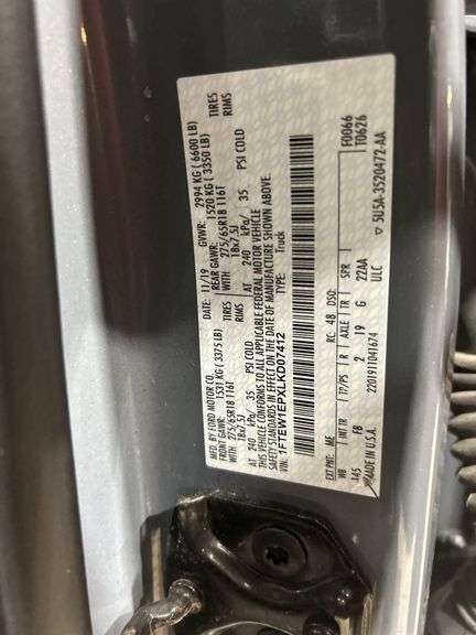 2020 FORD F-150 XLT 1FTEW1EPXLKD07412