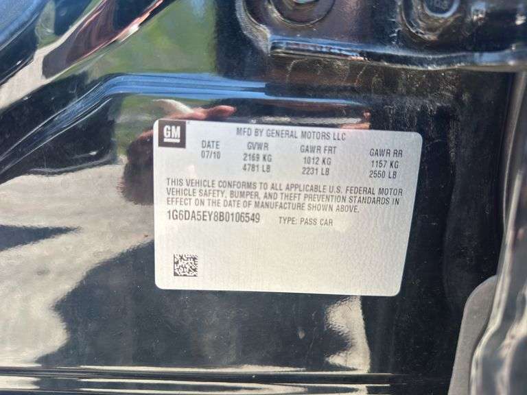 2011 CADILLAC CTS 1G6DA5EY8B0106549