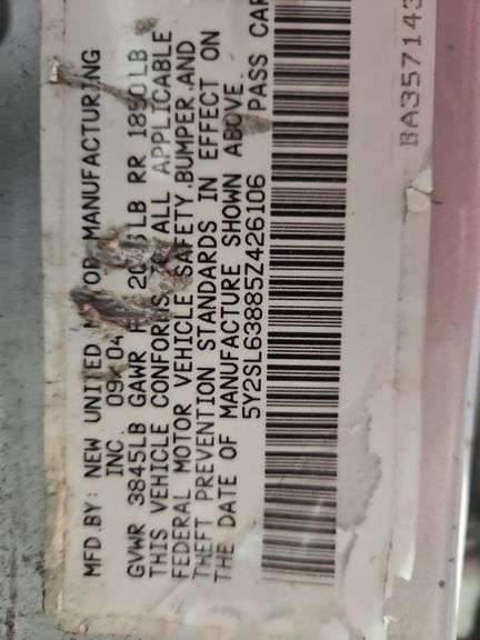 2005 PONTIAC Vibe Base 5Y2SL63885Z426106