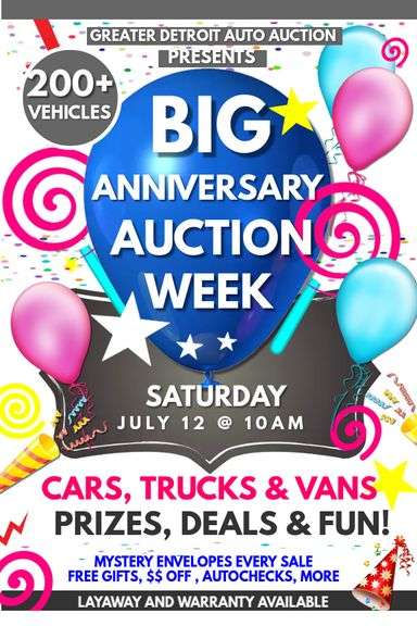 JULY 12TH Auto Auction