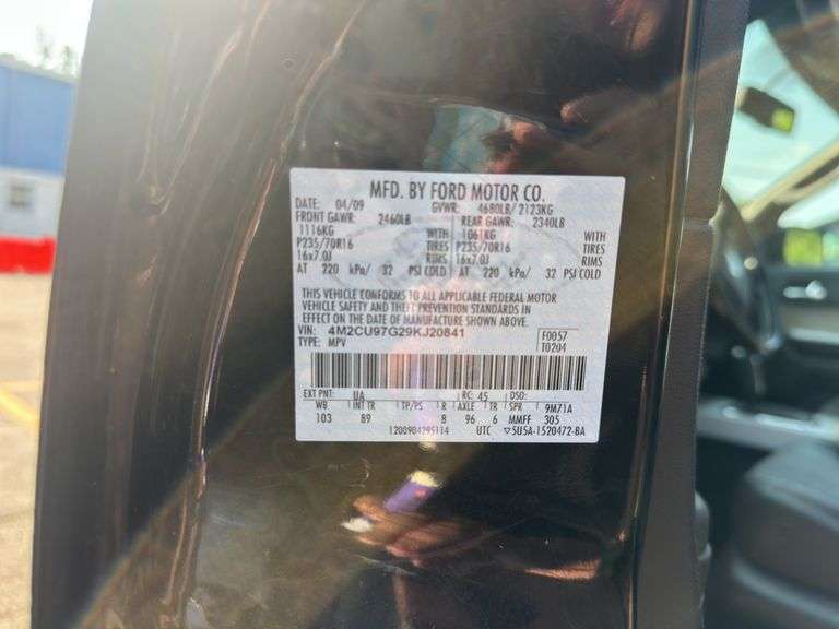 2009 MERCURY Mariner Premier 4M2CU97G29KJ20841