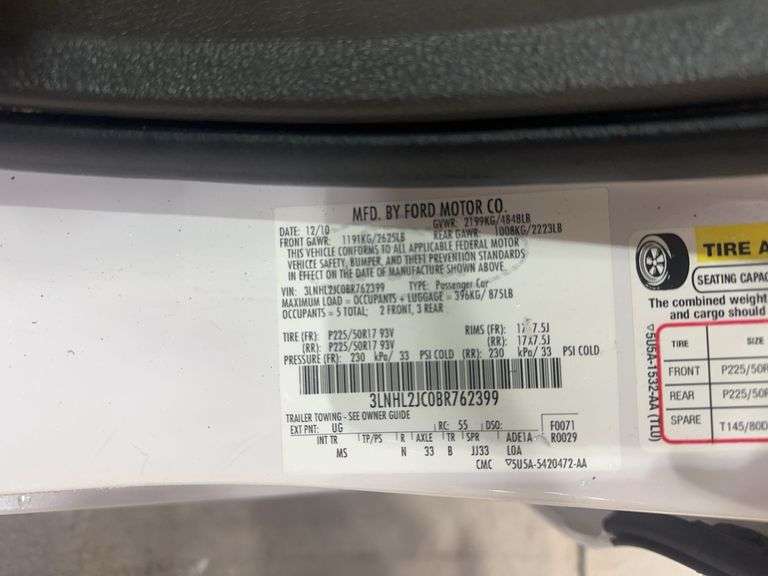2011 LINCOLN MKZ AWD 3LNHL2JC0BR762399