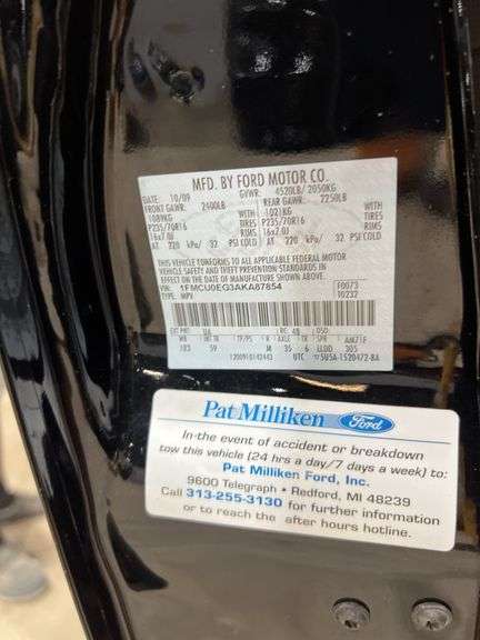 2010 FORD Escape Limited 1FMCU0EG3AKA87854 VMI-2529-1783-MI
