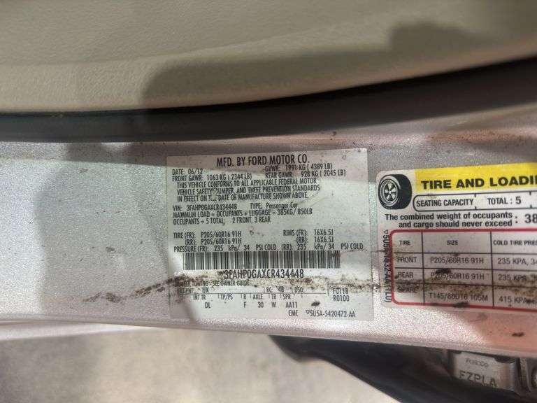 2012  FORD  Fusion  -