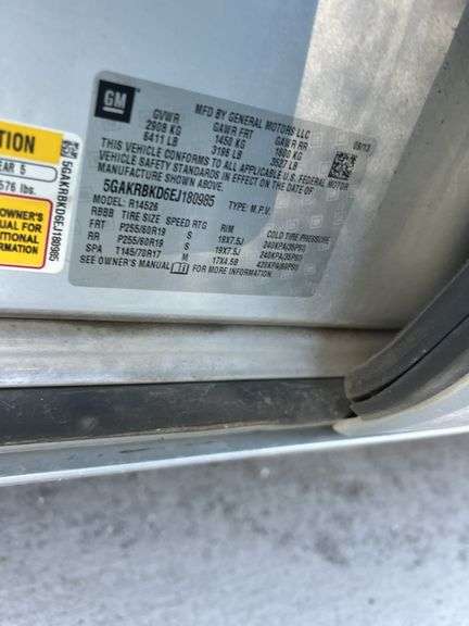 2014 BUICK Enclave Leather 5GAKRBKD6EJ180985 MIW-2528-1620-MI