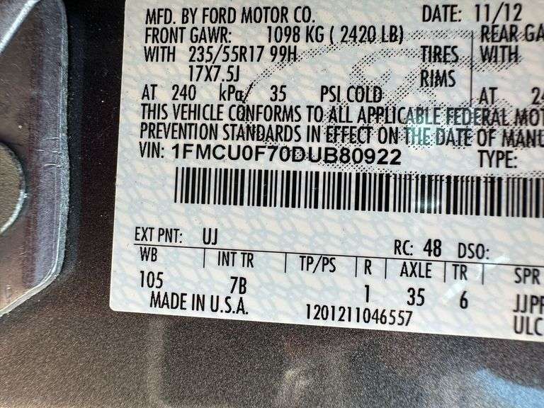 2013  FORD  Escape  SE