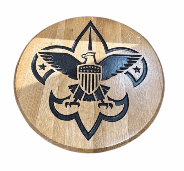 Bourbon Barrel Etched Lid