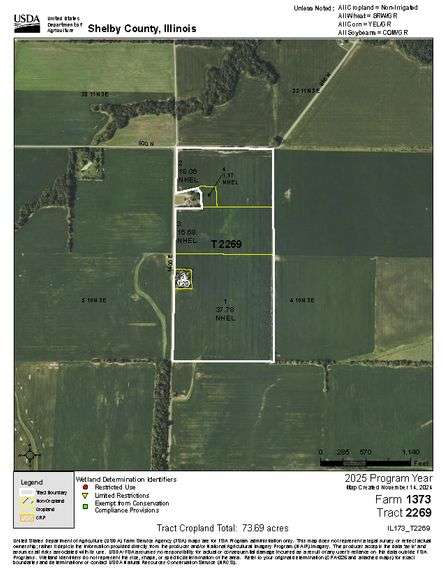 77 +/- Acres Shelby County, Illinois Buyer's Choice Auction 