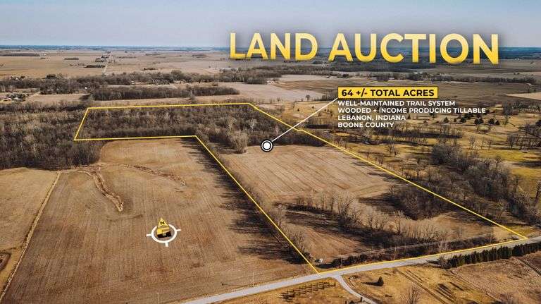 64 +/- Acres Boone County, Indiana Land Auction