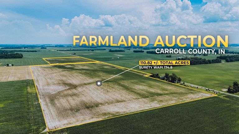 110 +/- Acres Carroll County, Indiana Farm Auction
