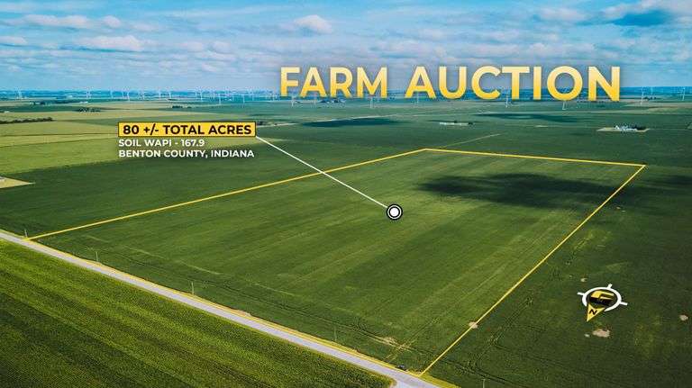 80 +/- Acres Benton County, Indiana Farm Auction
