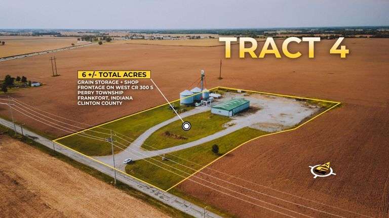 6 +/- ACRES: Shop & Grain Storage