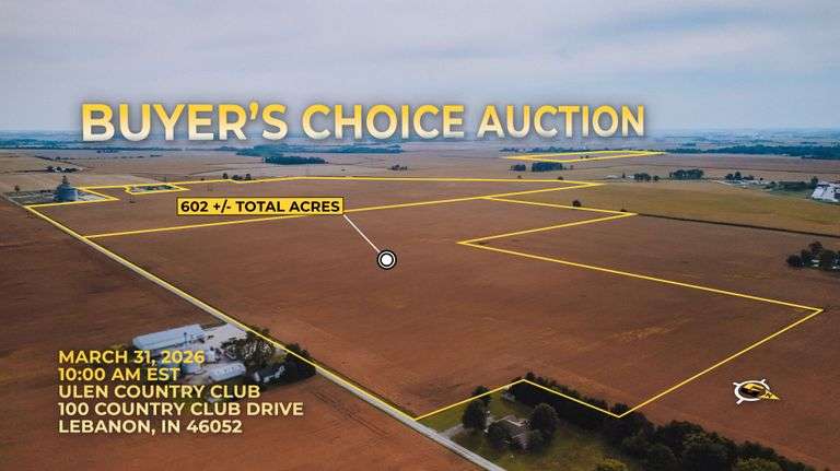 602 +/- Acres West Central Indiana - Buyer's Choice Auction