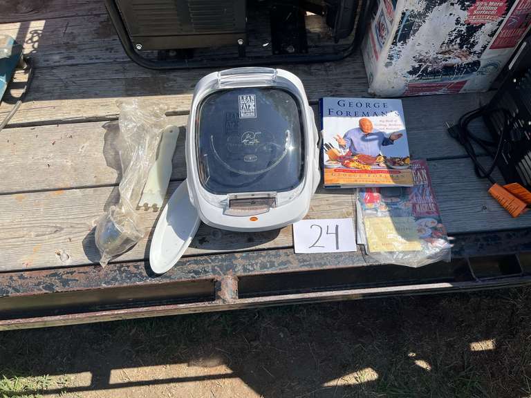 George Foreman grill and cookbook new in box.