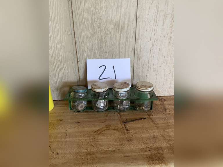 Metal Shelf w/ Jars