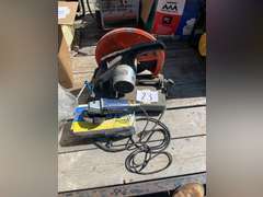 Makita portable cut off, saw and electric drill master angle grinder