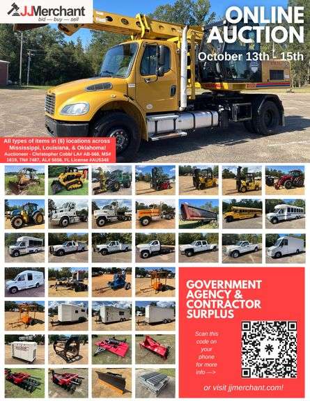 October 2025 Government / Contractor Surplus Auction