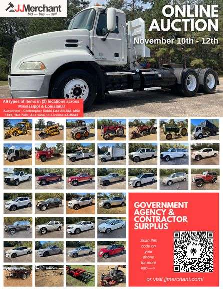 November 2025 Government / Contractor Surplus Auction