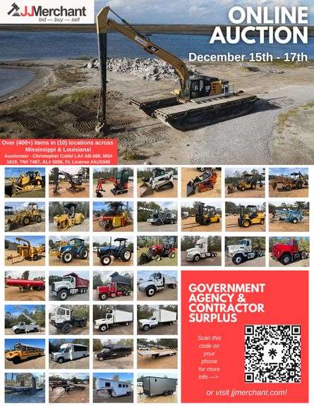 December 2025 Government / Contractor Surplus Auction