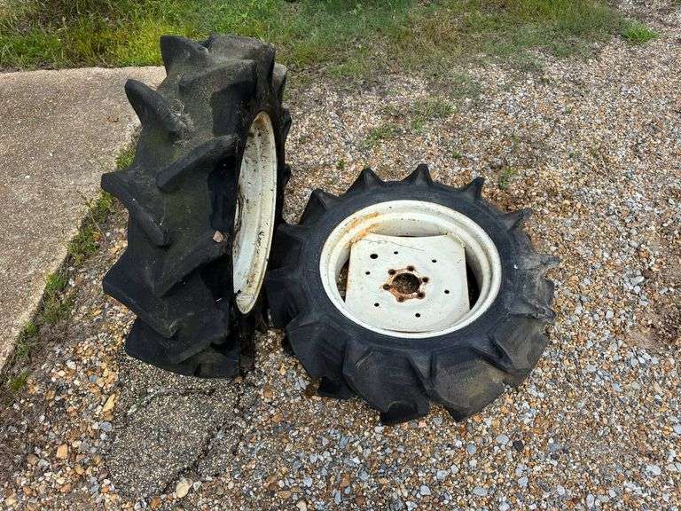 (2) Tractor Rims and Tires - 9.5-22