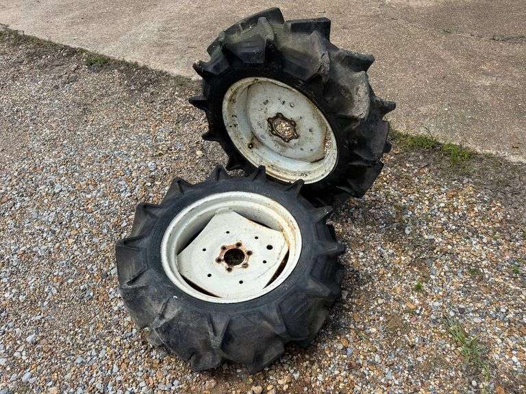 (2) Tractor Rims and Tires - 9.5-22