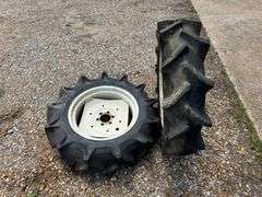 (2) Tractor Rims and Tires - 9.5-22