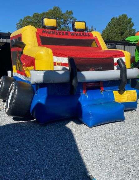 Monster Wheels Inflatable Bounce House
