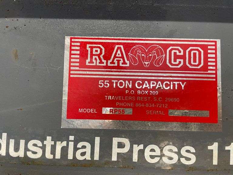 Ramco RP55 55 Ton Hydraulic Shop Press