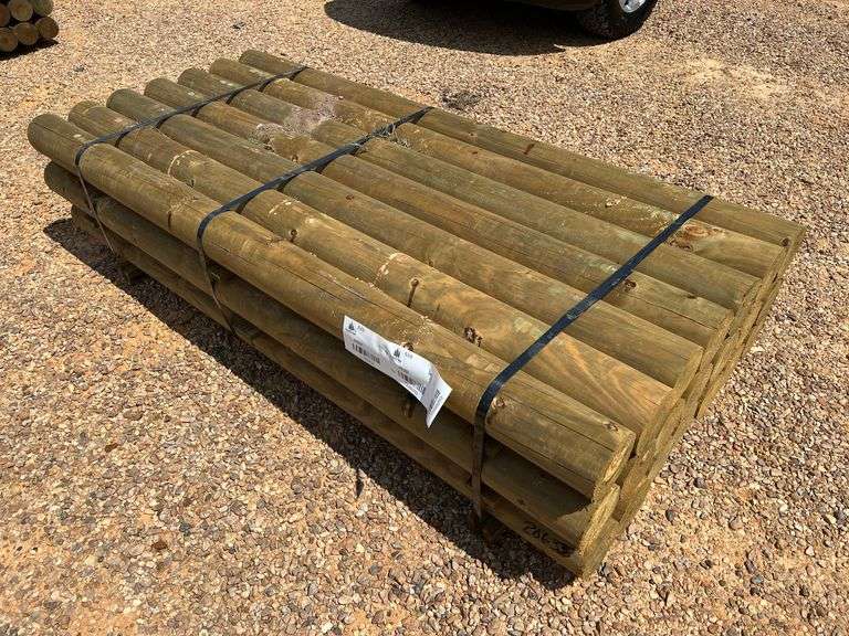 (21) NEW/UNUSED 8’ Round Treated Posts