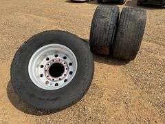 (4) Michelin X One Line 455/55 R22.5 Tires w/ Rims
