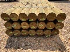 (21) NEW/UNUSED 8’ Round Treated Posts