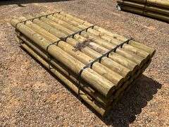 (21) NEW/UNUSED 8’ Round Treated Posts