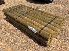 (21) NEW/UNUSED 8’ Round Treated Posts