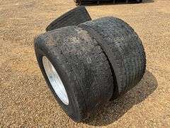 (4) Michelin X One Line 455/55 R22.5 Tires w/ Rims