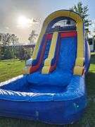 Blue & Yellow 14' Inflatable Water Slide