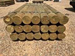 (21) NEW/UNUSED 8’ Round Treated Posts