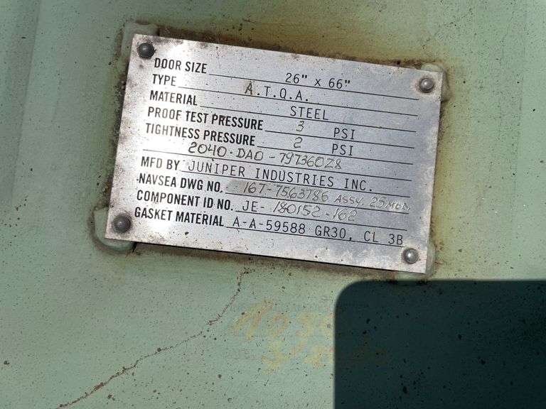 Juniper Industries 26" x 66" Steel Naval Ship Door