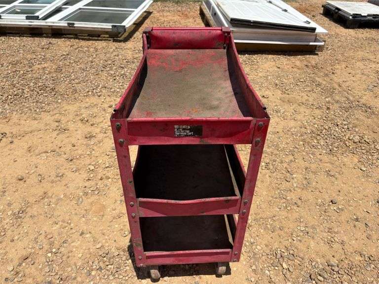 (2) Mobile Shop Carts with Shelves