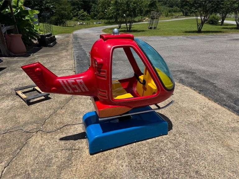 Coin Operated Helicopter Kids Ride on Machine
