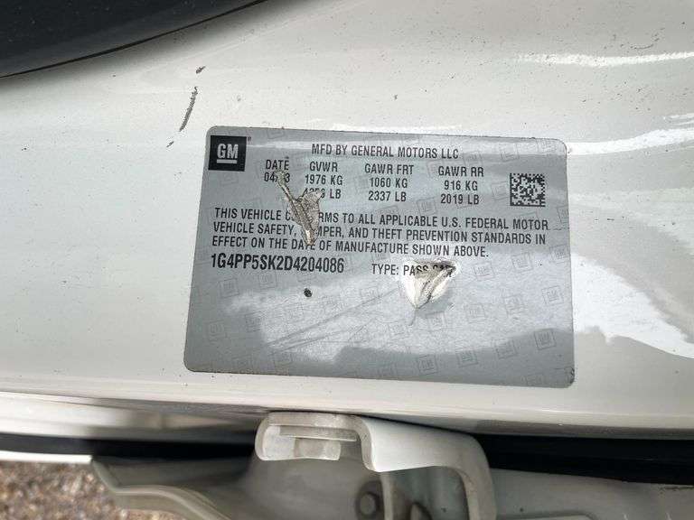 2013 Buick Verano 4 Door Sedan (211,803 Miles)