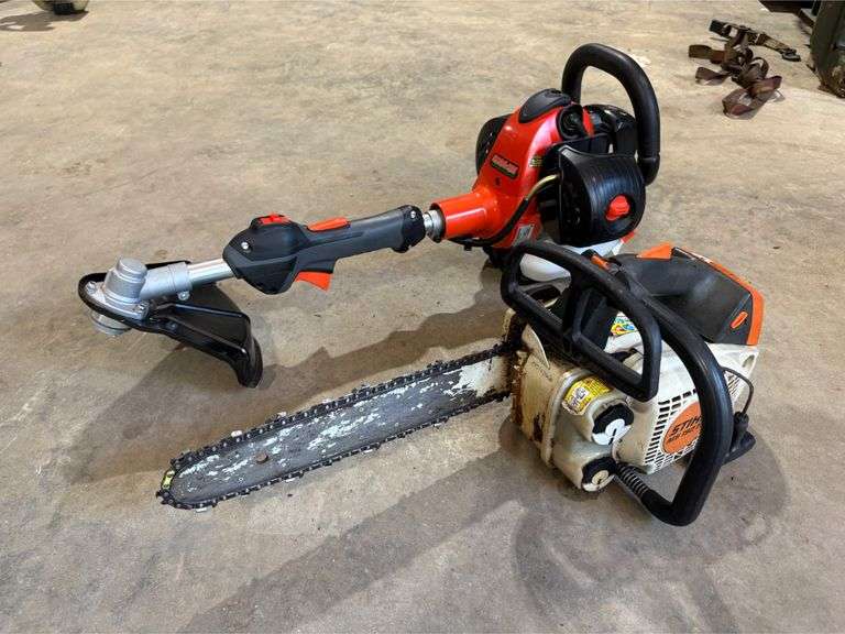 Gas Powered Grinder & Chainsaw