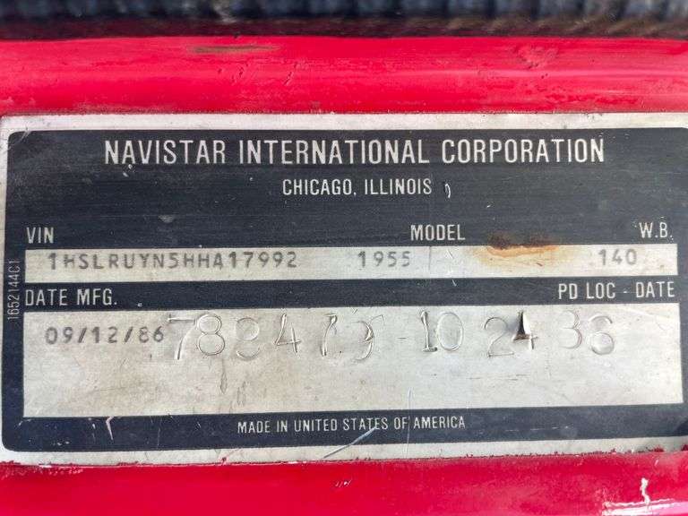 1987 International S1900 4x2 Tractor Truck (261,873 Miles)