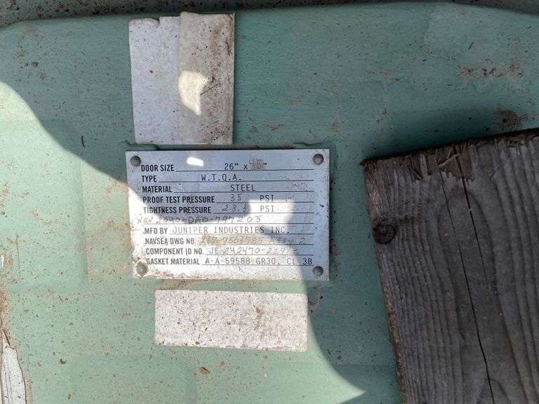 Juniper Industries 26" x 66" Steel Naval Ship Door