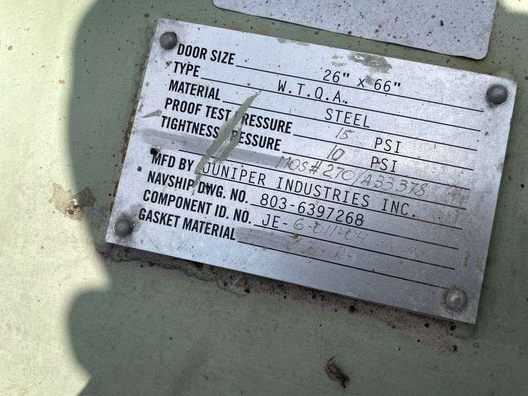 Juniper Industries 26" x 66" Steel Naval Ship Door