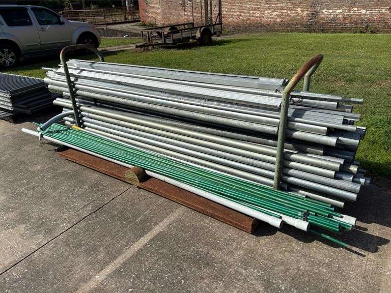 Pipe Rack w/ Various Galvanized Metal Conduit