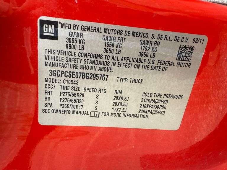 2011 Chevrolet Silverado 1500 Crew Cab Pickup Truck (229,051 Miles)
