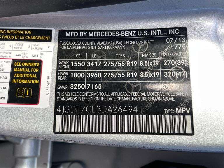 2013 Mercedes-Benz GL 450 AWD 4 Door SUV (170,219 Miles)